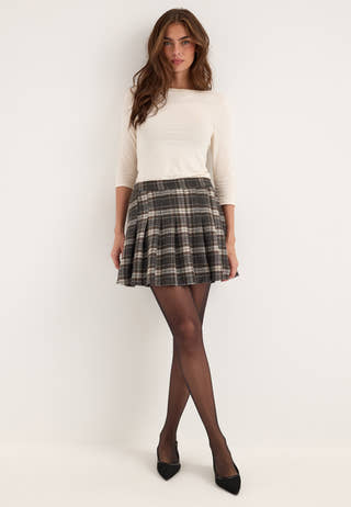 Onlchelsea Check Skort Pnt Patterned