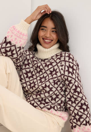 Onlcaro Ls Rollneck Cc Knt White