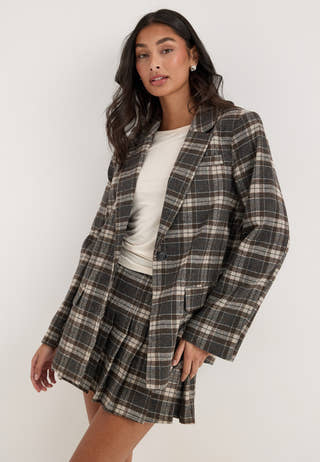 Onlnoelia-chelsea L/S CHECK BLAZER Patterned