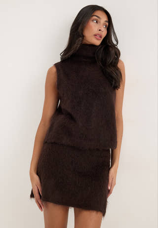 Pcmanika Sl High Neck Knit Vest