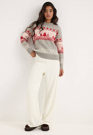 Vmnew Santa Nordic Ls High-n Pullover Xmas