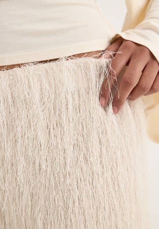 Awemberley Hw Calf Skirt White