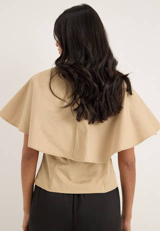 Objdiala Cape Shirt Beige
