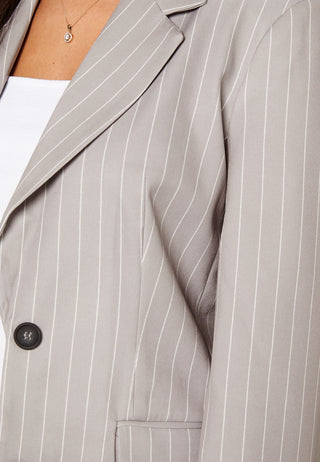 Pinstripe Oversized Blazer