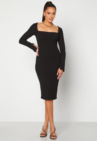 Squareneck Midi Dress
