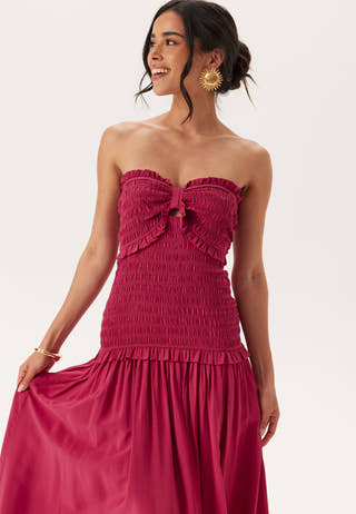 Smock Bodice Ankle Dress