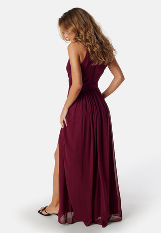 High Neck Maxi Dress With Split