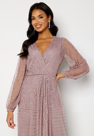 Long Sleeve Sequin Dress