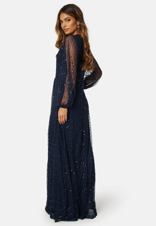 Long Sleeve Sequin Dress