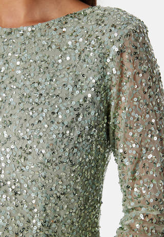 Sequin Bodice Maxi Dress