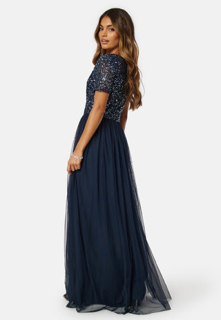 Short Sleeve Sequin Dress