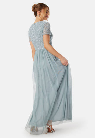 short sleeve sequin bridesmaid dress Plus Size Gold Mermaid Bridesmaid Dresses Short Sleeves Mother of the Bride Dress APD1547