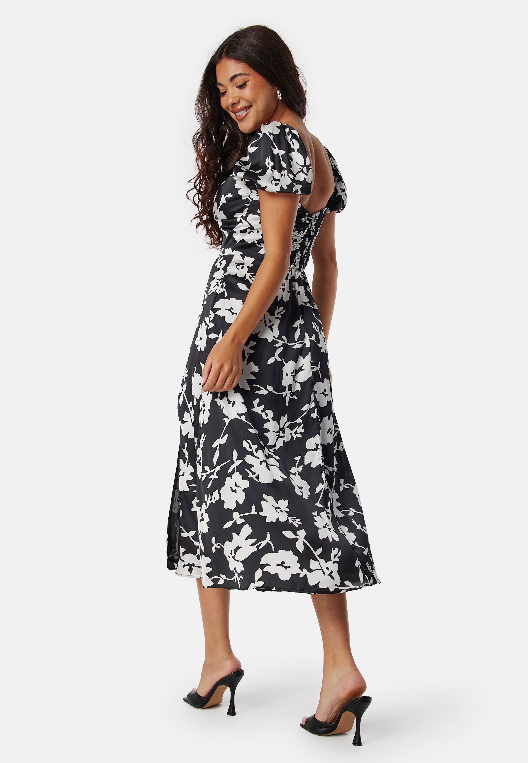 Bardot – Gillian Midi Dress – campaign-outlet – Black / Floral