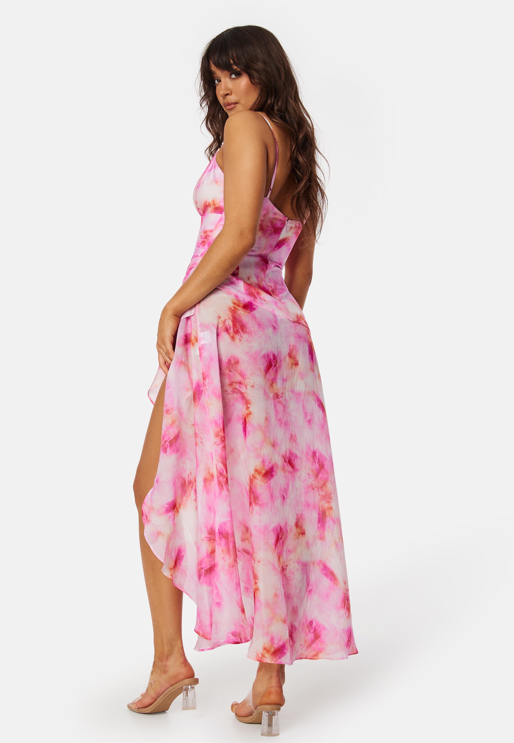Bardot – Sorella printed midi dress – campaign-outlet – Pink