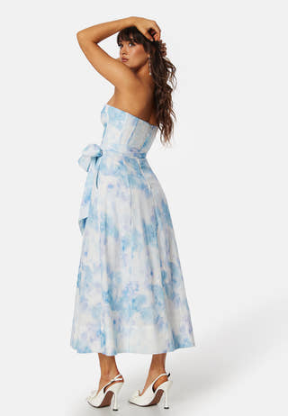 Vibrant tie dye midi dress