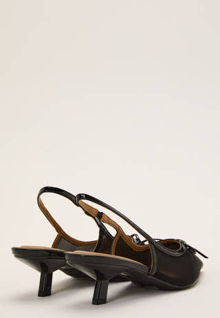 Biakristin Kitten Heel Bow Slingback