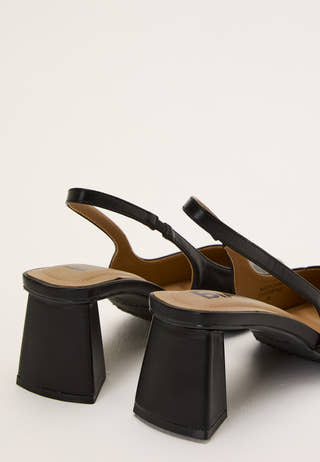 Biamaralyn Slingback Smooth Faux Leather