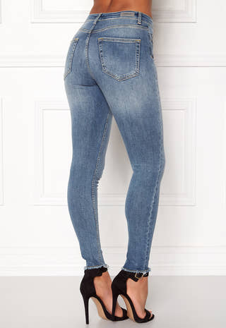 Blush Mid Raw Jeans
