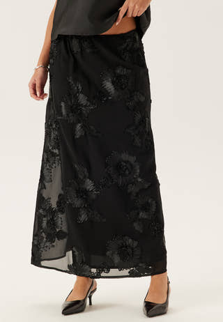 3D Flower Maxi Skirt