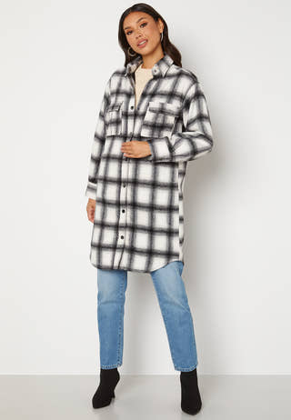 Alice Long Check Shirt Jacket
