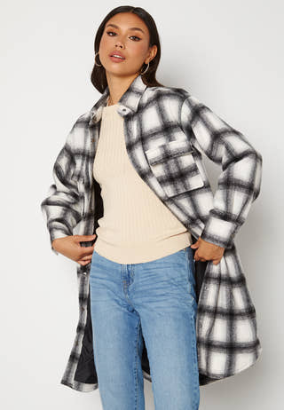 Alice Long Check Shirt Jacket