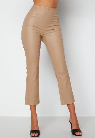 Alicia coated kickflare trousers