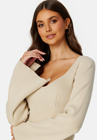 Knitted L/S Slit Top