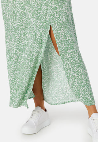 Front Tie Long Viscose Dress