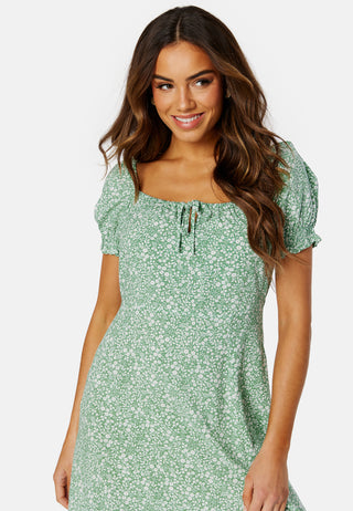 Front Tie Long Viscose Dress