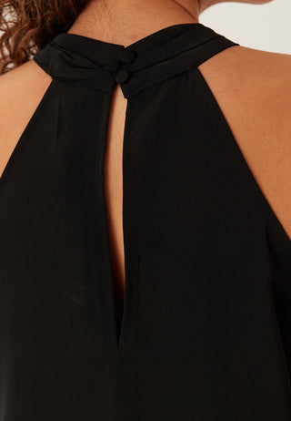 Asymmetrisk halterneck-bluse