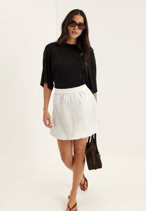 Balloon Short Cotton Skirt