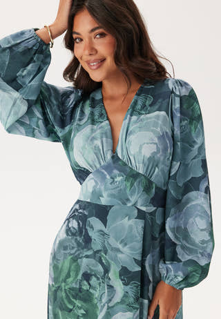 Balloon Sleeve Maxi Dress