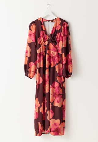 Balloon Sleeve Maxi Dress