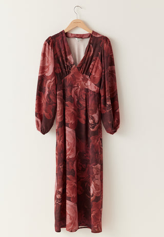 Balloon Sleeve Maxi Dress