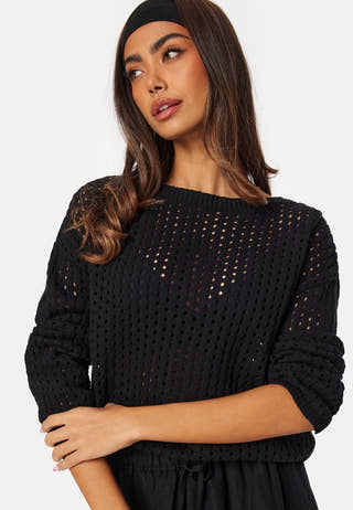 Crochet Knitted Long Sleeve Top