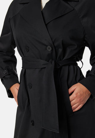 Midilang trenchcoat med belte
