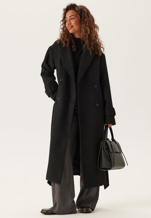 Belted Wool Blend Coat