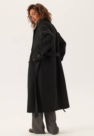 Belted Wool Blend Coat