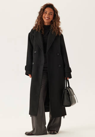 Belted Wool Blend Coat