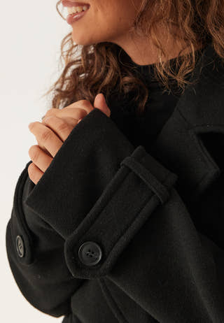 Belted Wool Blend Coat
