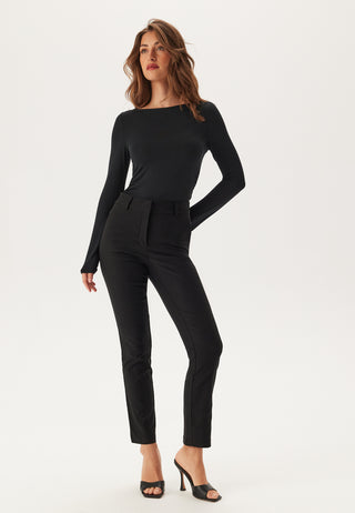 High Waist Stretchy Front Pocket Trousers