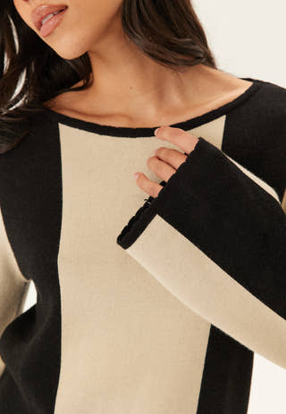 Block Knitted Sweater