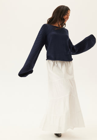 Boatneck strikkegenser