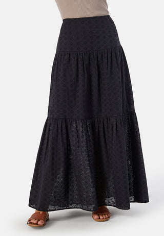 Broderie Anglaise maxiskjørt