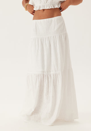 Broderie Anglaise maxiskjørt