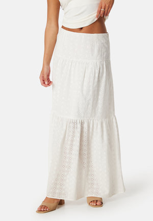 Broderie Anglaise maxiskjørt