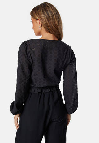 Broderie Anglaise Square Neck Blouse