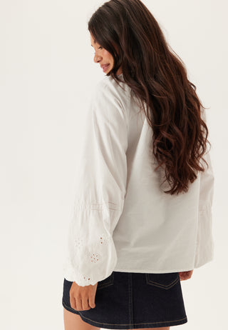 Broderie Anglaise Tie Bluse