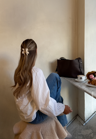 Broderie Anglaise Tie Blouse