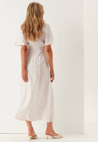 Butterfly Sleeve Viscose Maxi Dress